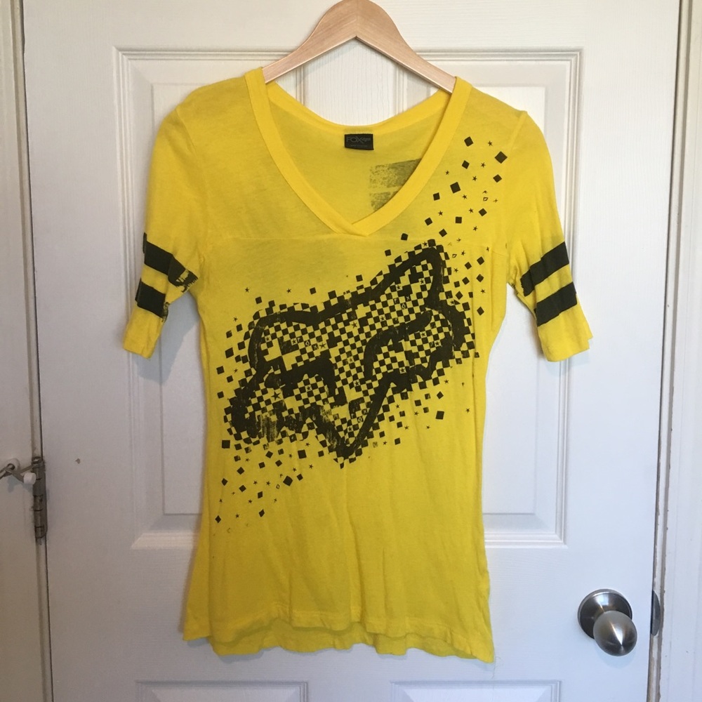 Yellow & Black Fox T Shirt Medium
